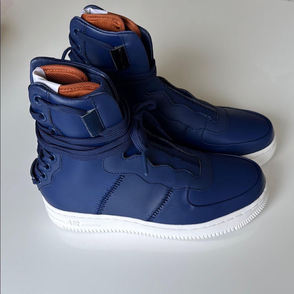 🏷️ NEW! NIKE AF1 REBEL XX Blue High-Top Athletic Shoes